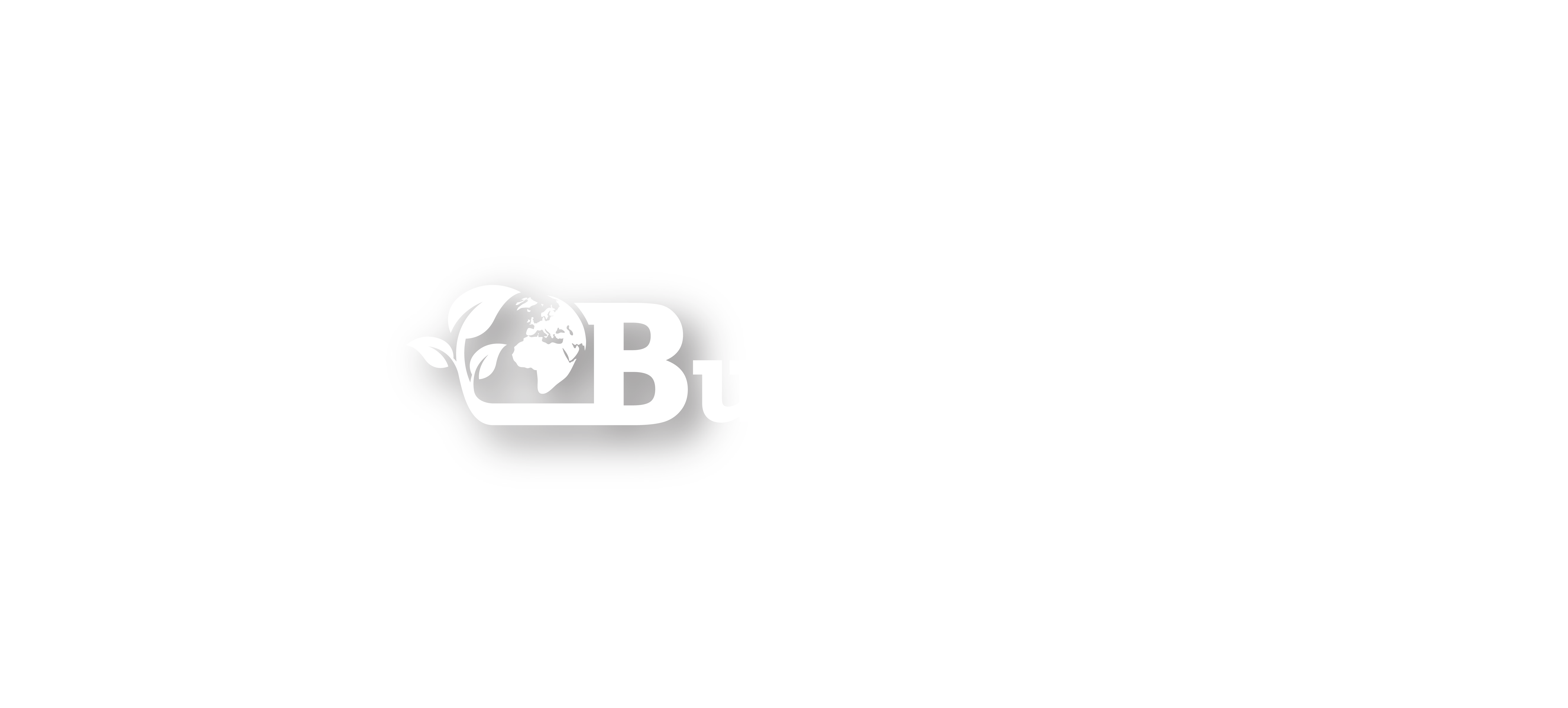 Buyboxes Logo white Buyboxes logo with plant and earth icon attached to the first letter
