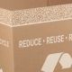 Digitally printed cardboard donation bin